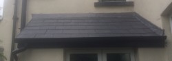 After slate roof new lead work and fascias guttering 