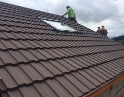 Finished tiled roof, sandtoft lindum used