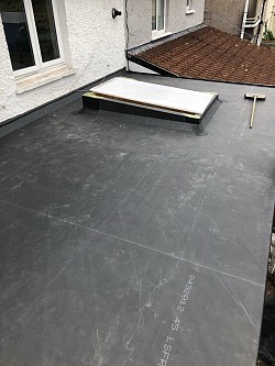 Epdm flat roof on kitchen extension nantgarw